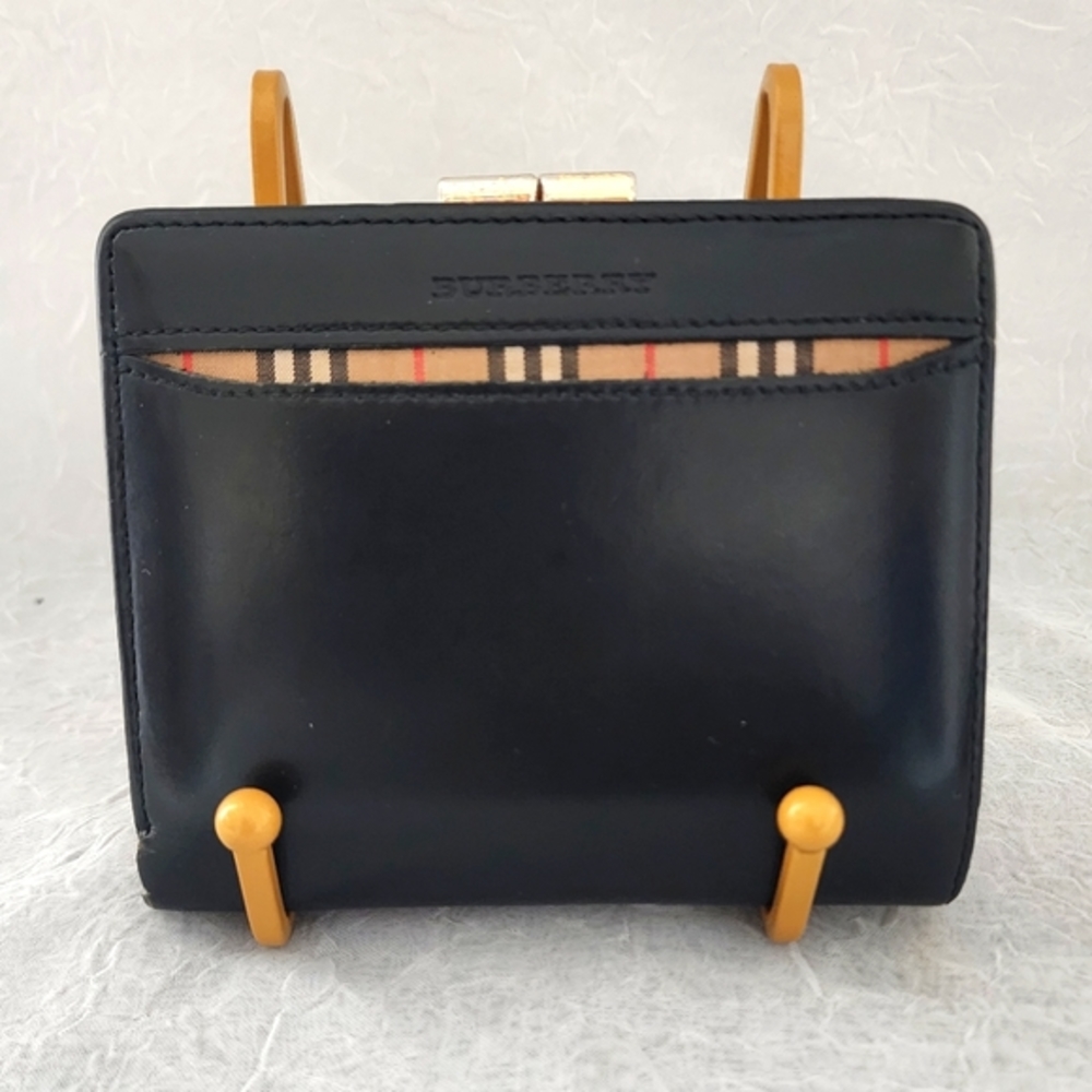 BURBERRY NOVA CHECK AUTHENTIC KISSLOCK WALLET VINTAGE